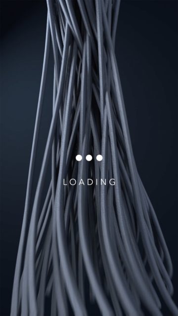 3D Cords twisting with loading text